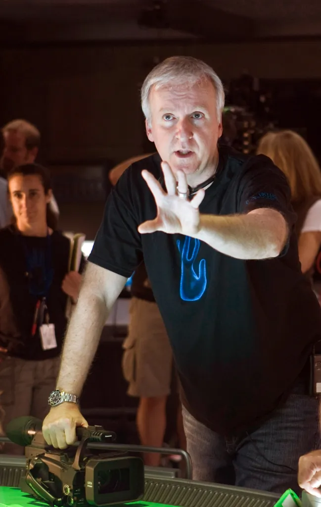 James Cameron on the set of 