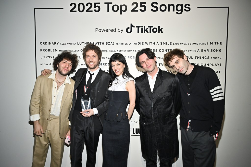 Benny Blanco, Josh Conway, Maria Zardoya, Edward James and Jesse Perlman of The Marías attend Variety's 9th Annual Hitmakers Brunch