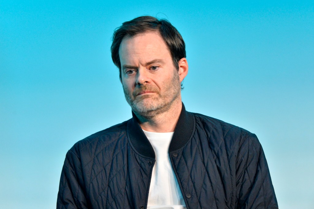 Bill Hader speaks onstage.