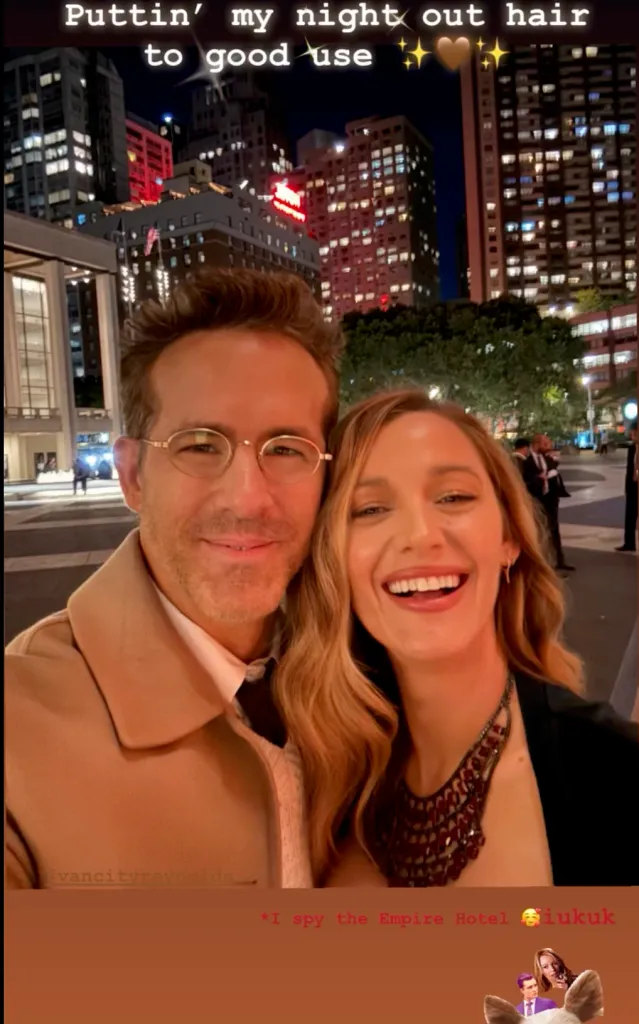 Blake Lively and Ryan Reynolds on a date night.