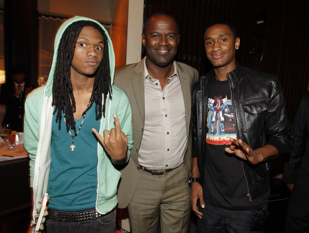 Brian McKnight with his sons Brian McKnight Jr. and Niko McKnight.