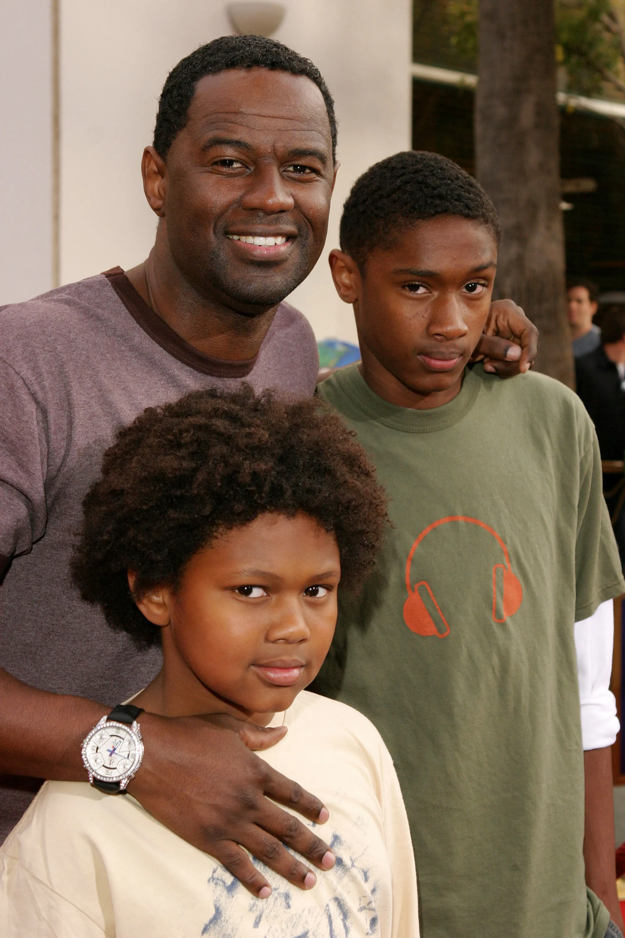 Brian McKnight with sons Niko and Brian Jr.