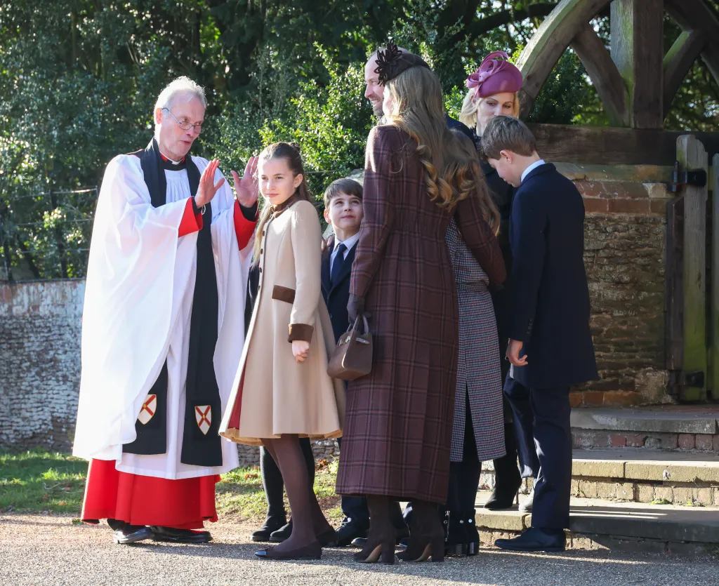 Princess Charlotte with family attending Christmas morning service at St Mary Magdalene Church.