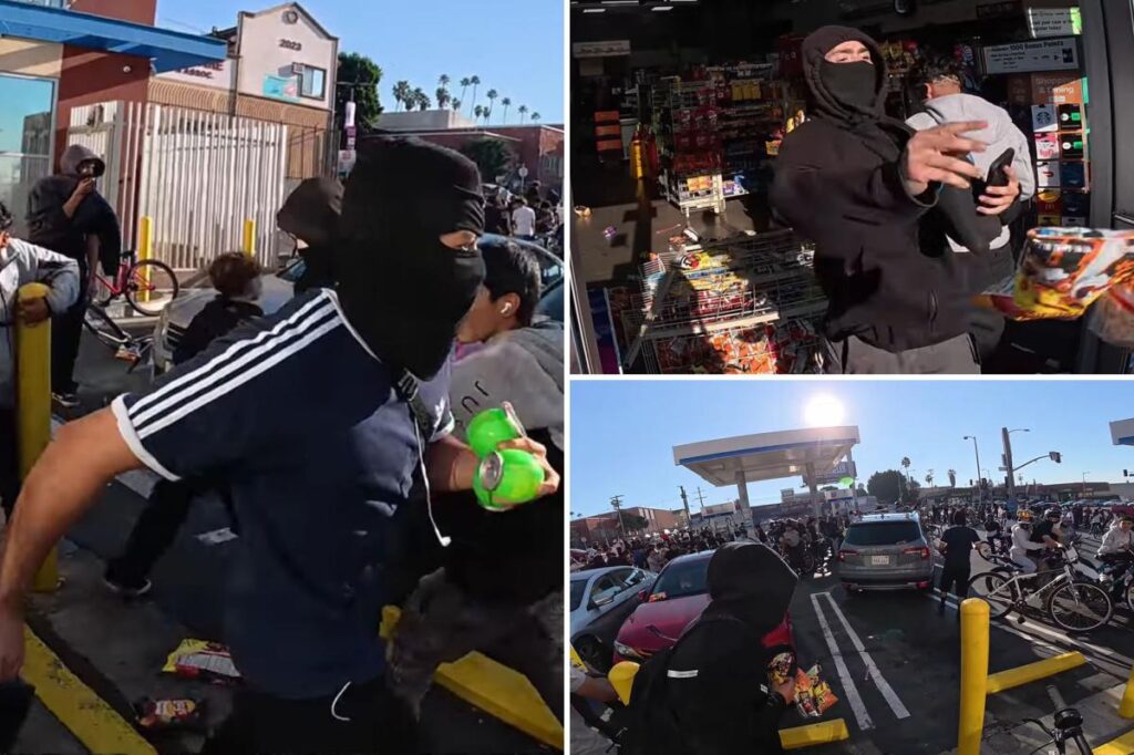 Masked LA flash-mob robbery suspect boasts cameras can’t catch ‘my face’ in 7-Eleven heist