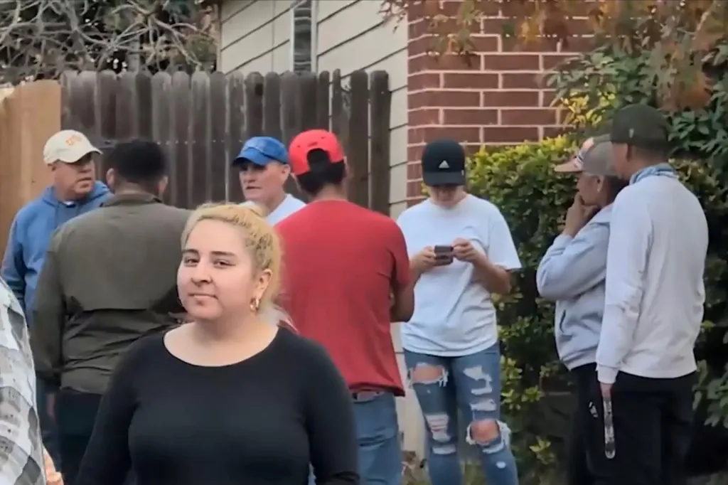 A search party of friends and family gather to look for the missing teen on Dec. 26, 2025.