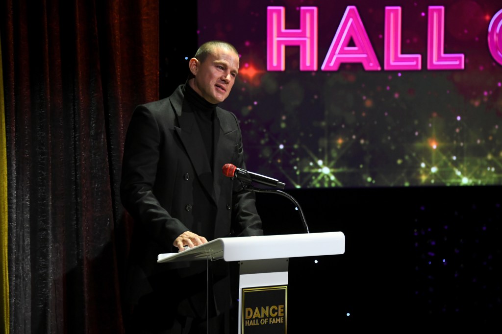 Channing Tatum speaks onstage during the inaugural Dance Hall of Fame on December 03, 2025. 