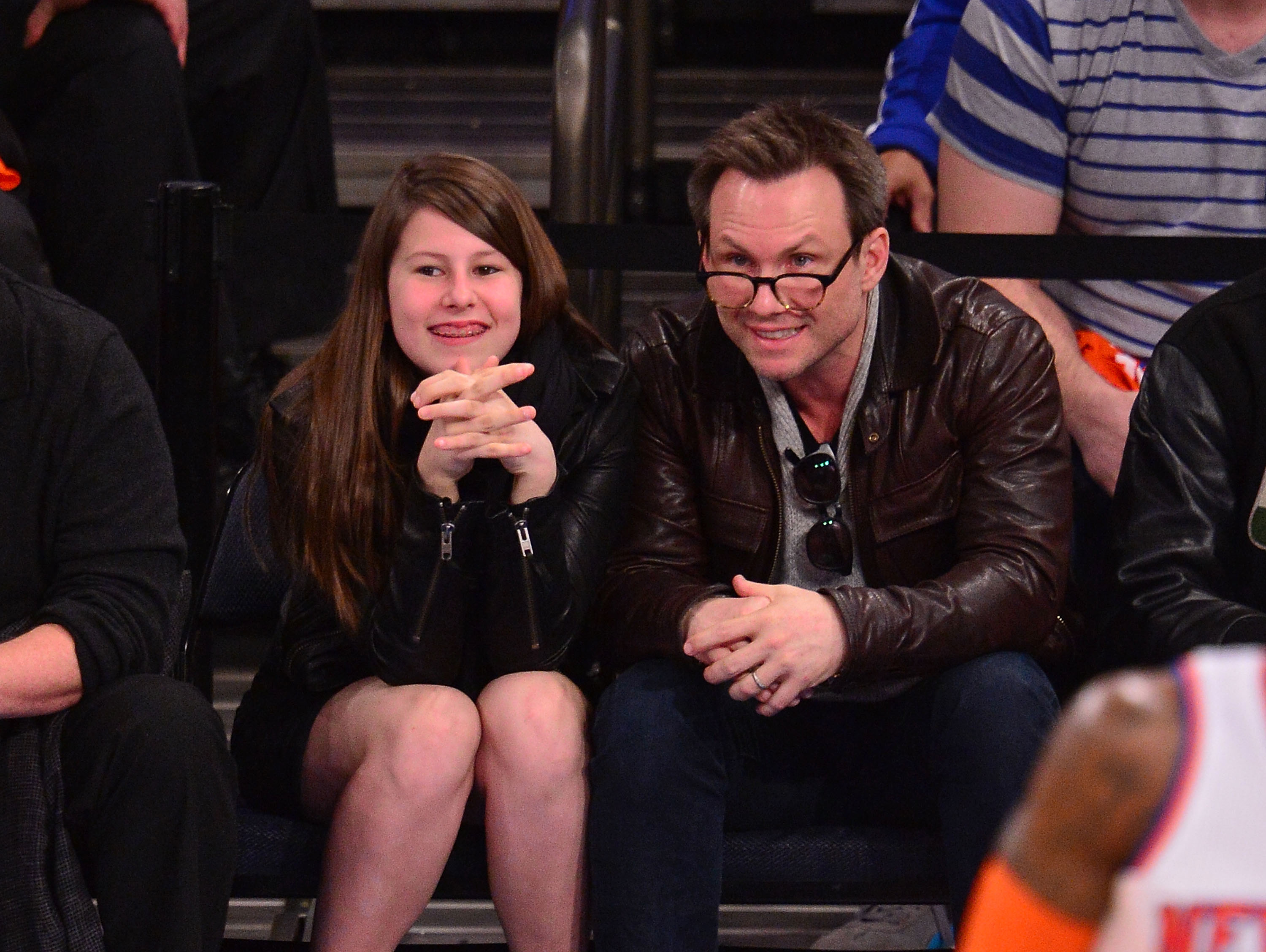 Christian Slater and daughter Eliana.