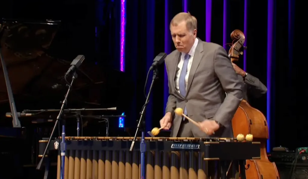 Chuck Redd performing a selection of jazz classics on a vibraphone.