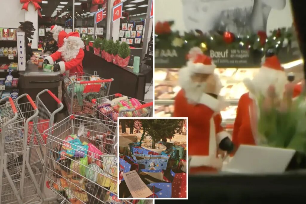 Robin Hood-style thieves dressed as Santa and elves steal $3K worth of goods from Canada grocery store