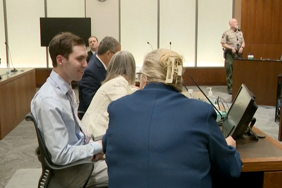 Tyler Robinson, suspect in the Charlie Kirk killing, at a court hearing.