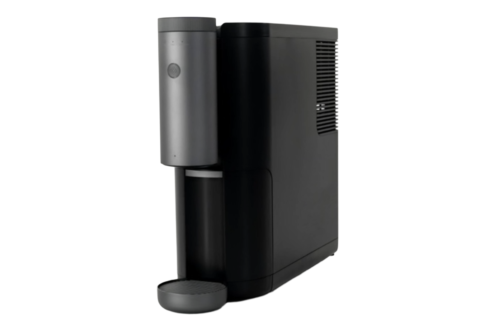 Black and gray beverage machine.