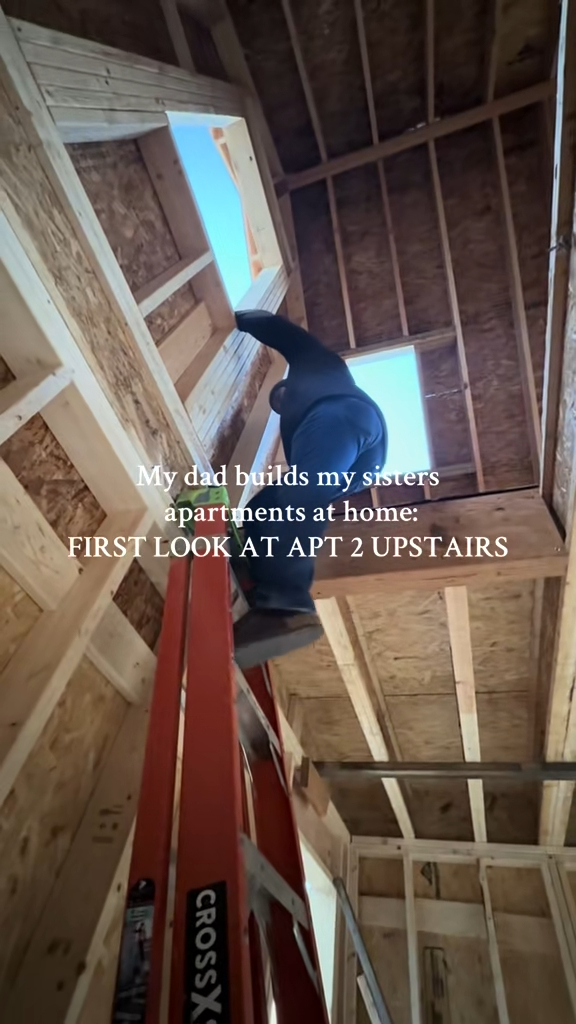 Jamal Khadar building daughter's apartment on TikTok. 