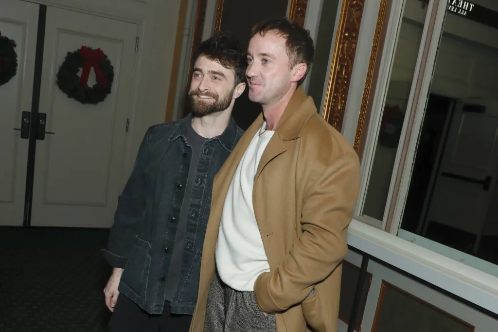 Daniel Radcliffe and Tom Felton reunite at a 