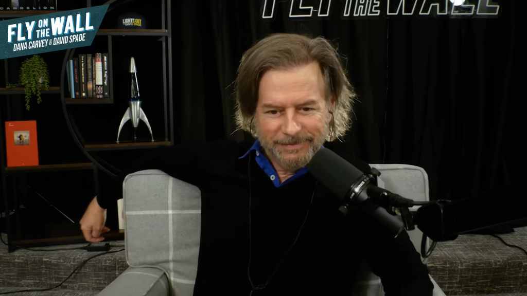 David Spade during a podcast.