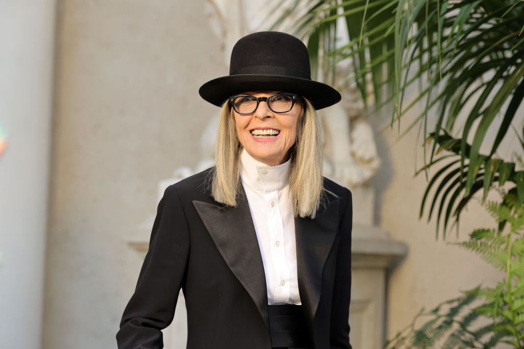 Diane Keaton attending the Ralph Lauren SS23 Runway Show.