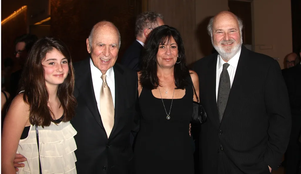 Carl Reiner (L) and Rob Reiner and their family attend the 60th annual ACE Eddie Awards.