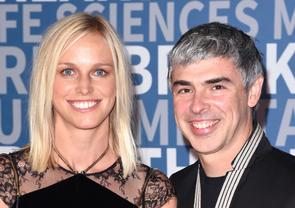Dr. Lucinda Southworth and Alphabet CEO Larry Page smiling.