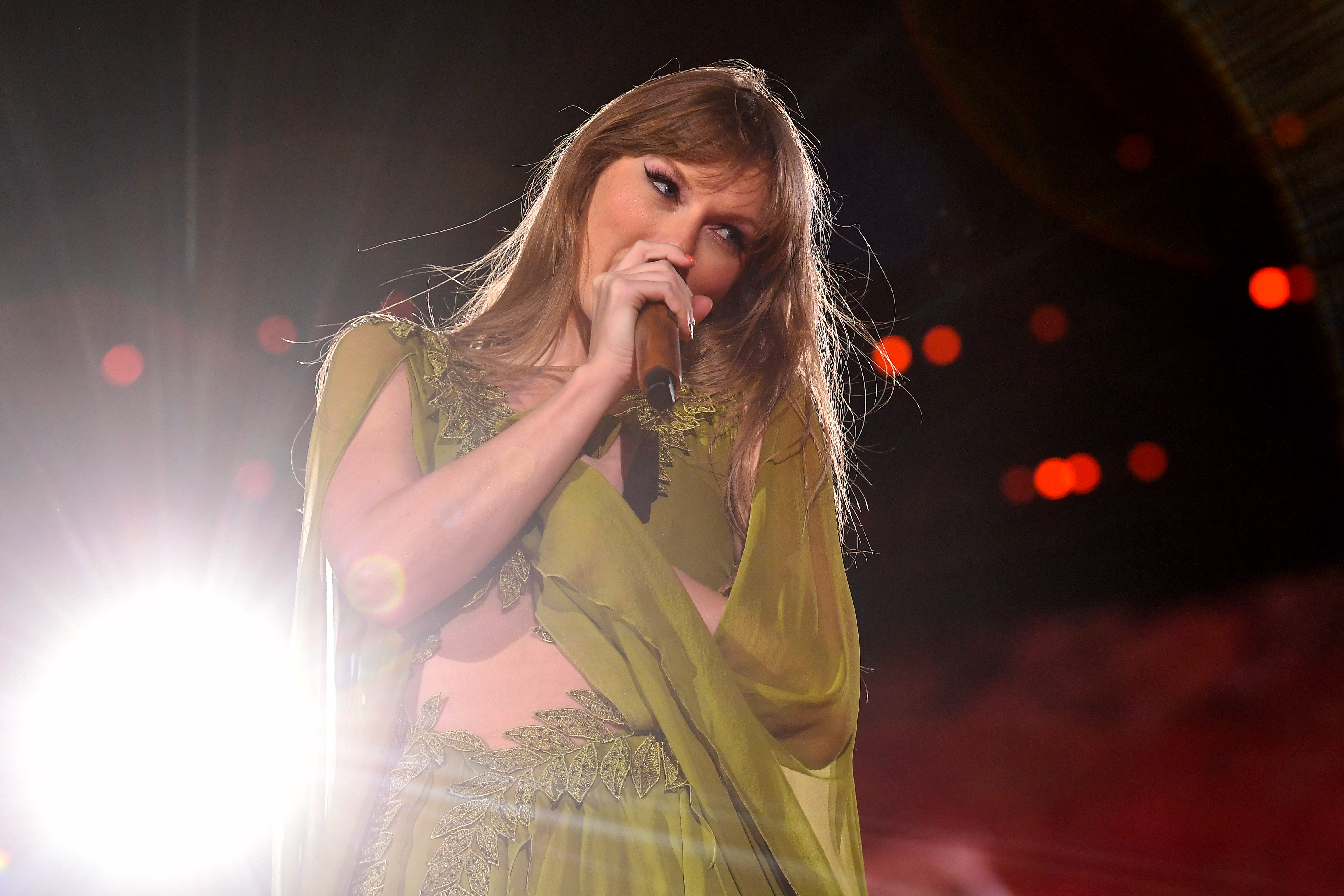Taylor Swift performing during The Eras Tour in Buenos Aires, Argentina.