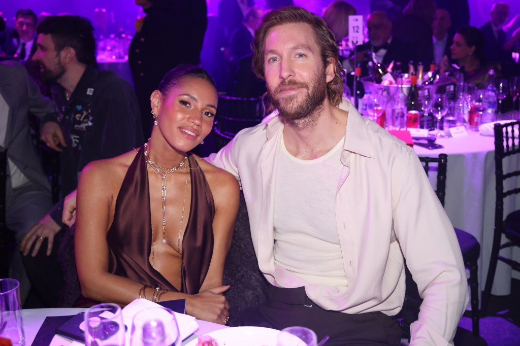 Calvin Harris and Vick Hope in March 2025.