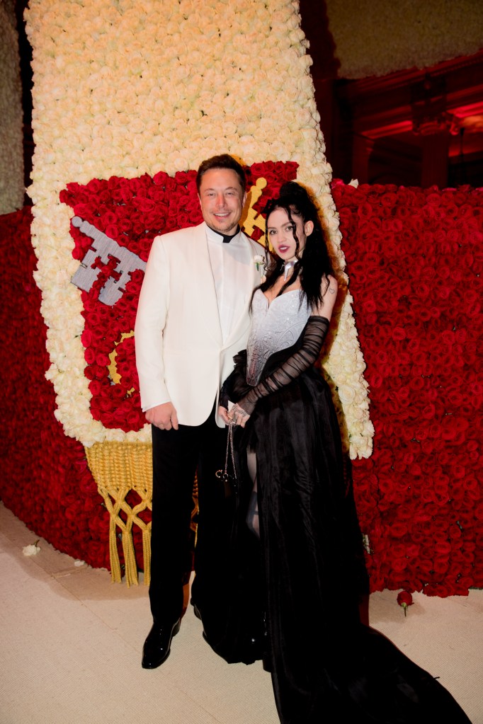 Elon Musk and Grimes at the Heavenly Bodies: Fashion & The Catholic Imagination Costume Institute Gala.