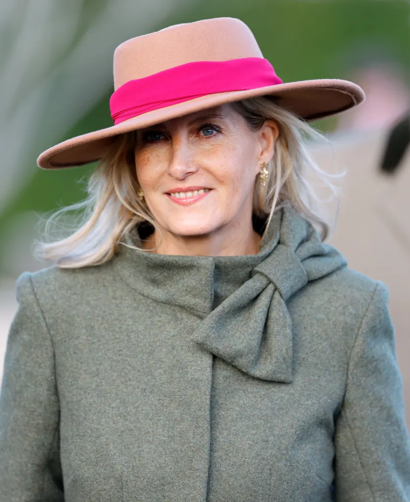 Sophie, Duchess of Edinburgh attends Coral Gold Cup Day at Newbury Racecourse on November 29, 2025 in Newbury, England.