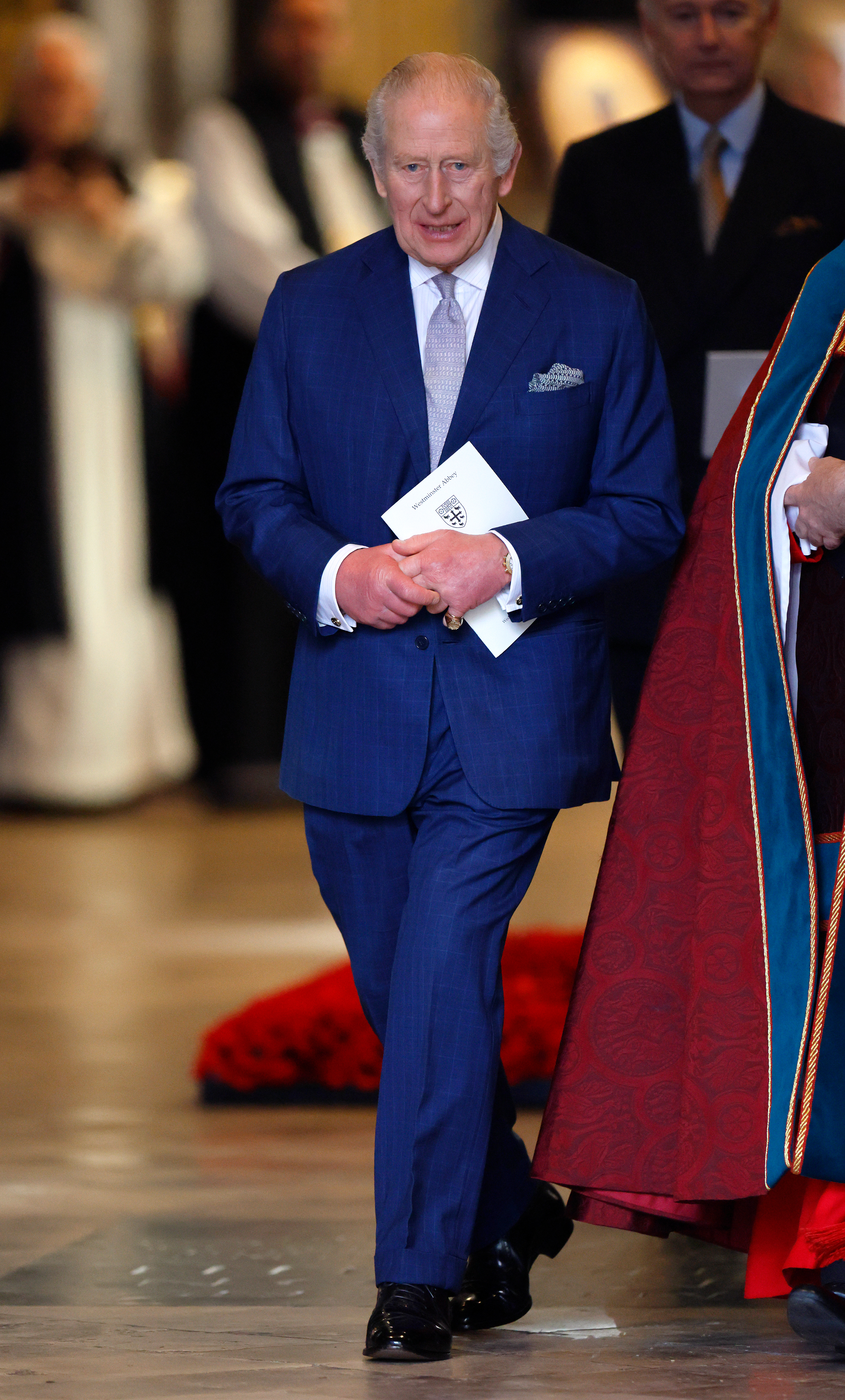 King Charles III attending an Advent Service at Westminster Abbey.