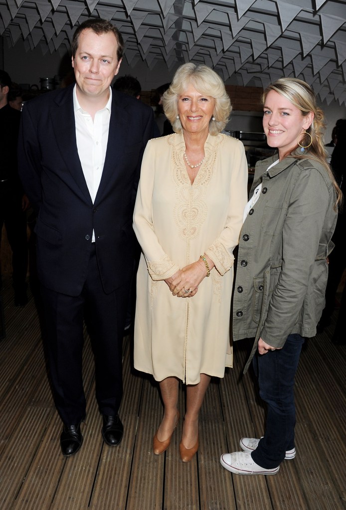 Tom Parker Bowles, Camilla, Duchess of Cornwall and Laura Lopes attend the launch of Tom Parker Bowles' cookbook.