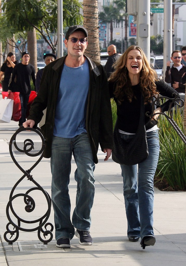 Charlie Sheen and Brooke Mueller shopping on Rodeo Drive.