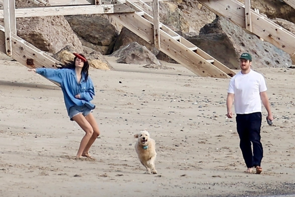 Romy and her boyfriend on the beach in Malibu, Calif., on Tuesday.