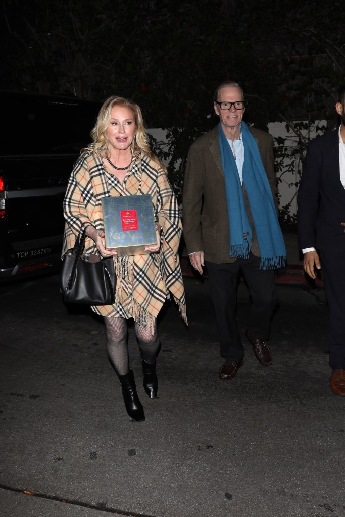 Kathy Hilton and Richard Hilton arriving at Vas J Morgan's Christmas party.