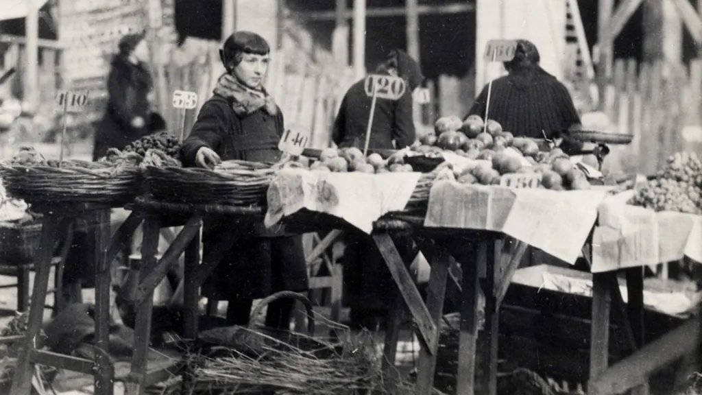 A food market in France.