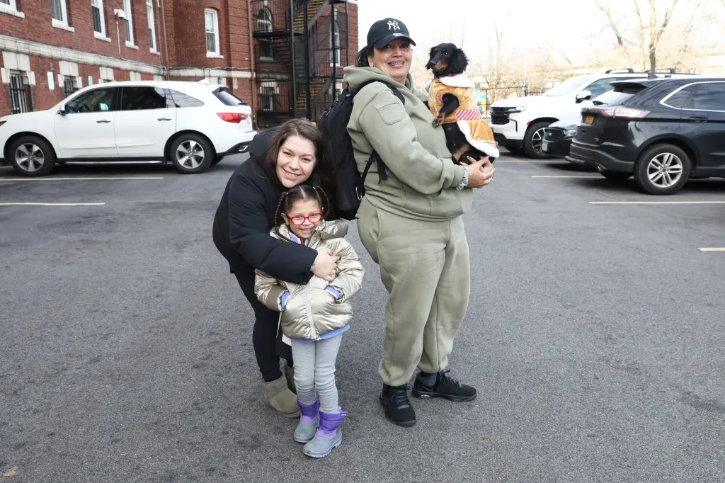 Family arriving at the event.