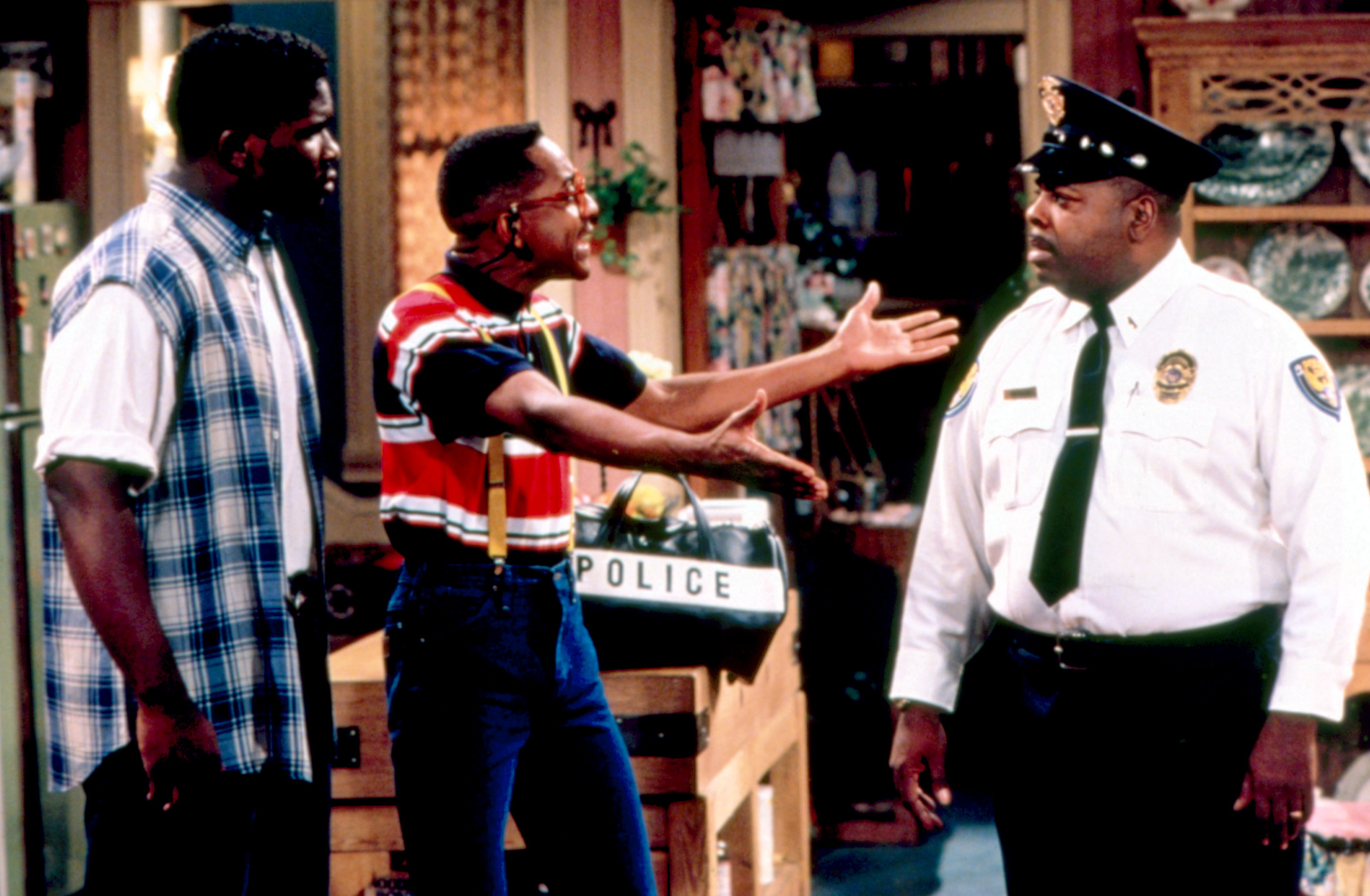 Darius McCrary, Jaleel White, and Reginald VelJohnson in a scene from