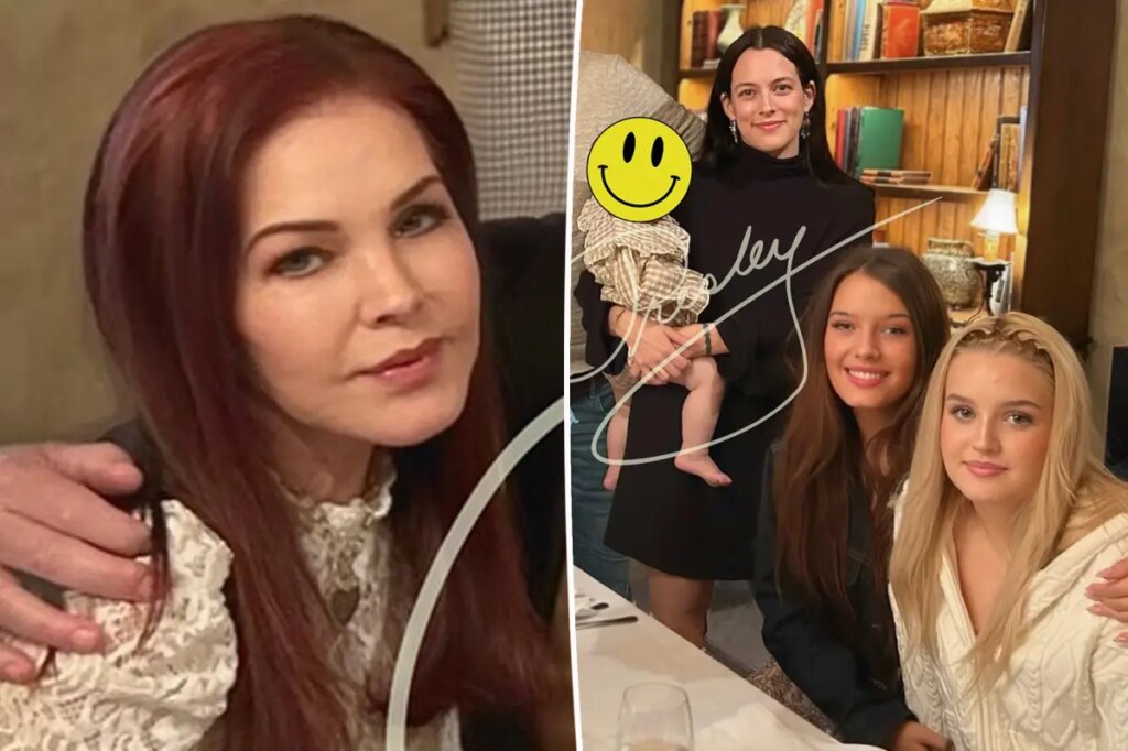 Lisa Marie Presley’s twin daughters pose with sister Riley Keough, grandma Priscilla in rare family photo
