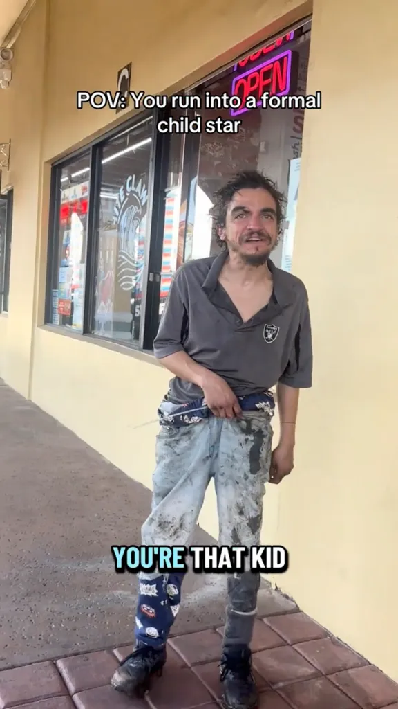 Tylor Chase in the viral video that revealed he's homeless