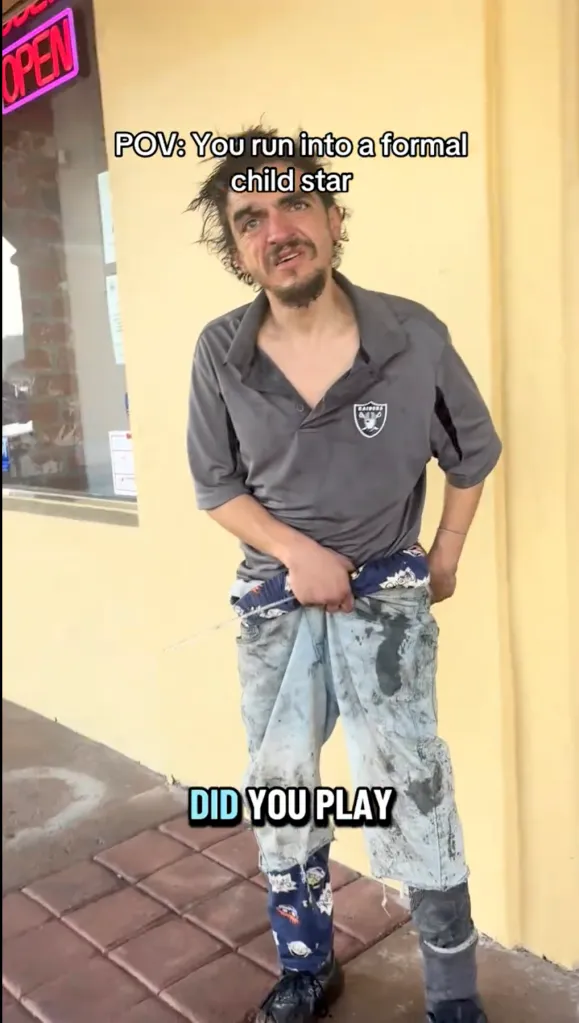 Tylor Chase in the viral video that revealed he's homeless