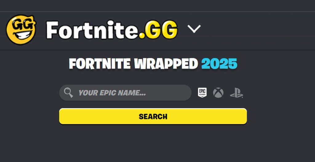 Fortnite GG Wrapped Site