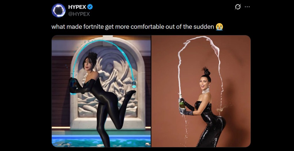 Fortnite Kim Kardashian Emote Comparison