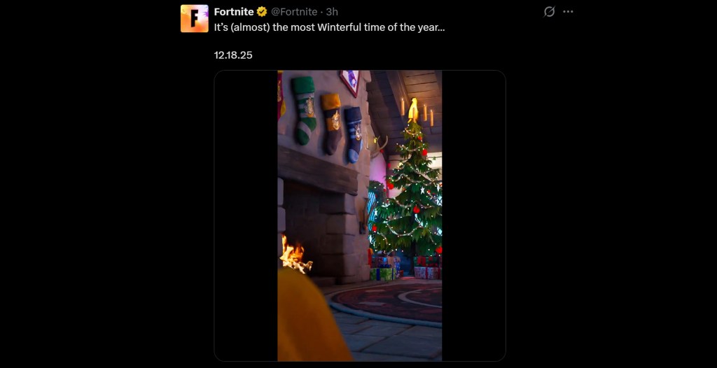 Fortnite Winterfest 2025 Release Date