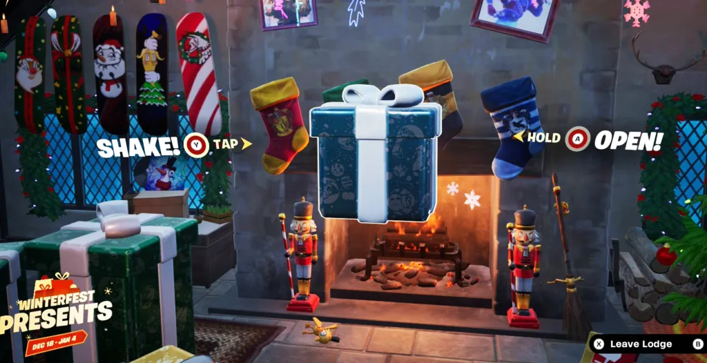 Fortnite Winterfest Cabin Gifts