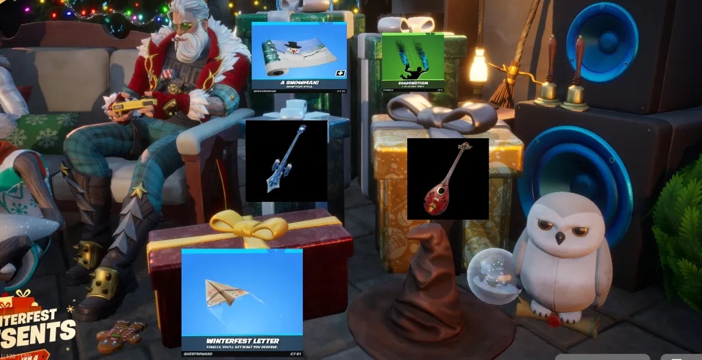 Fortnite Winterfest Cabin Presents Unwrapped 2