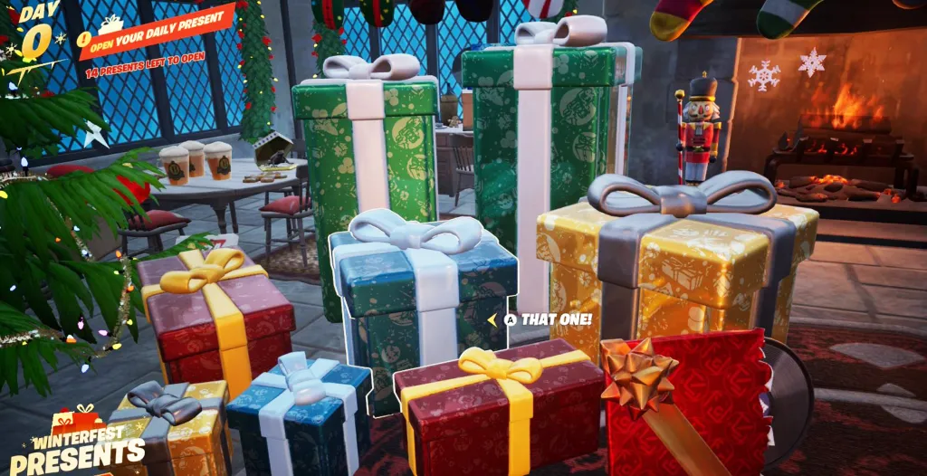 Fortnite Winterfest Cabin Presents