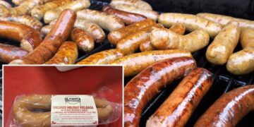 Nearly 2,000 pounds of sausage recalled after inch-long metal scrap found by consumer