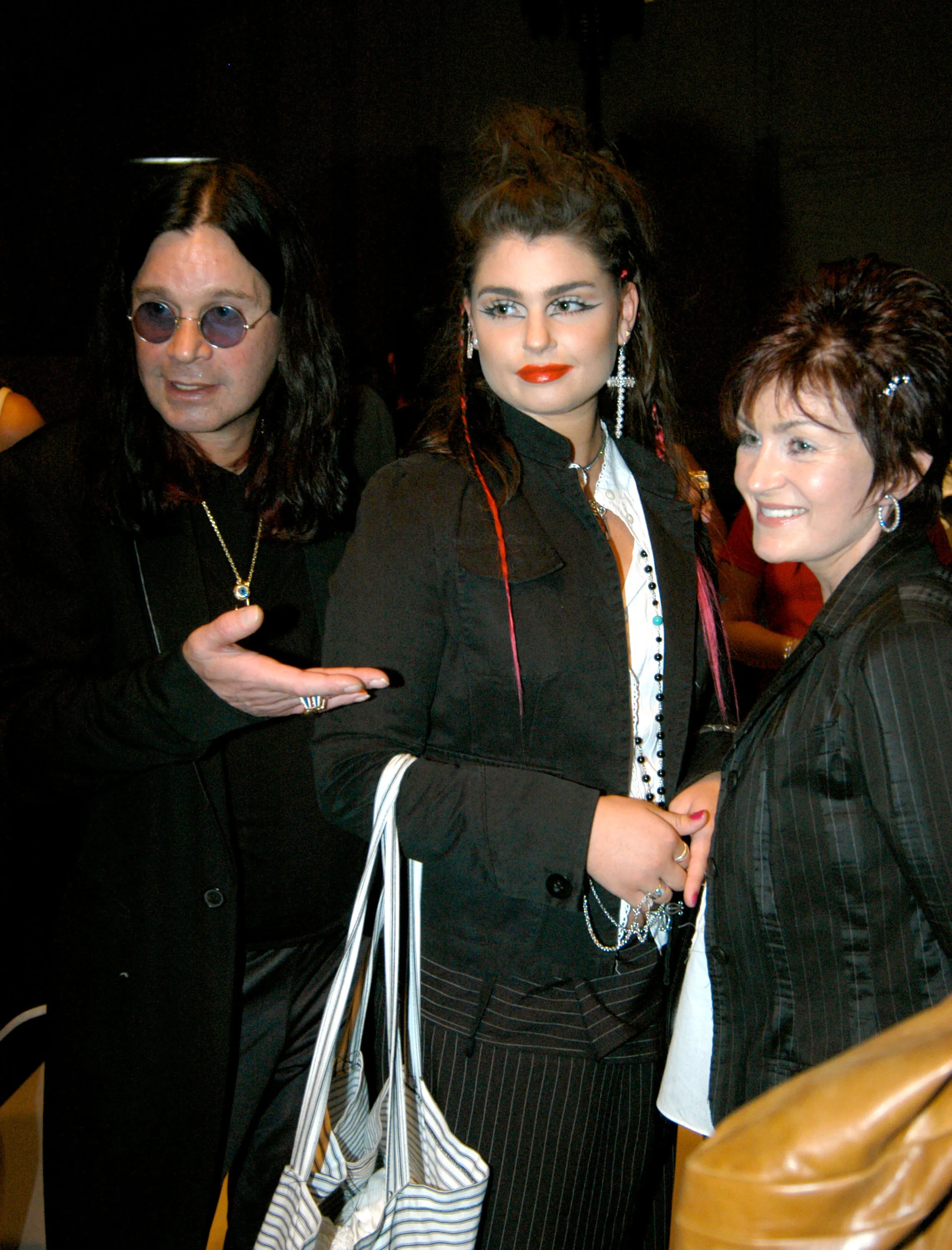 Ozzy Osbourne, Aimee Osbourne, and Sharon Osbourne at Mercedes-Benz Shows LA.