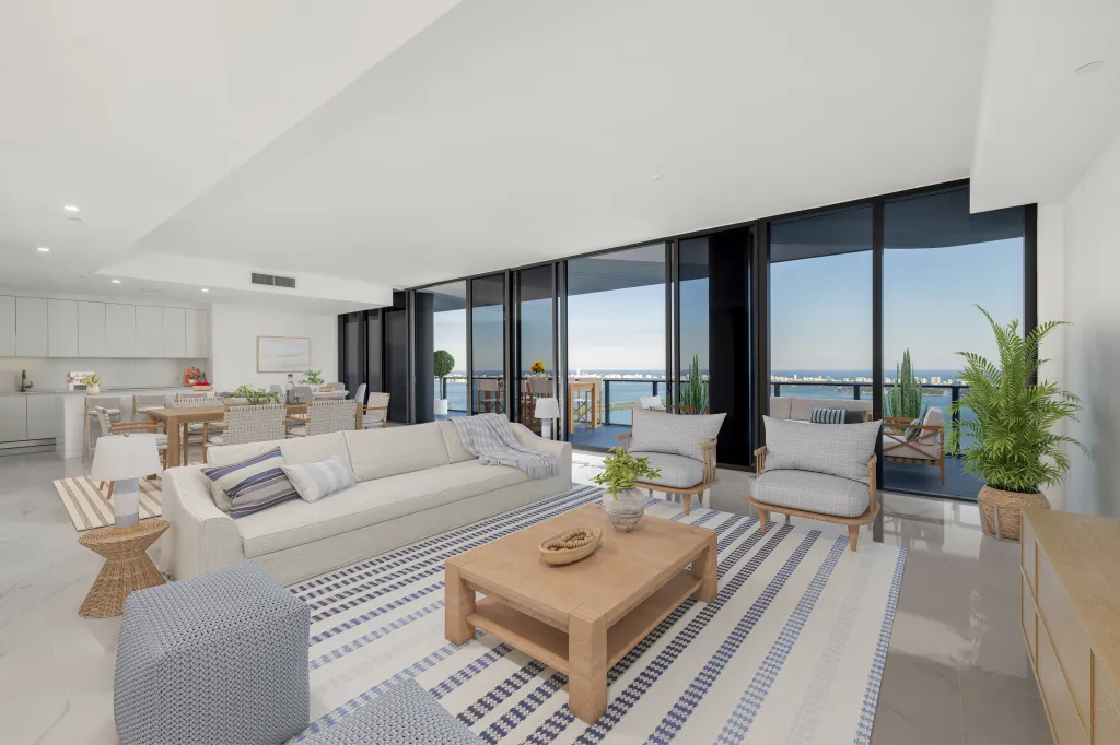 The spacious home features an open layout and lots of outdoor space for entertaining