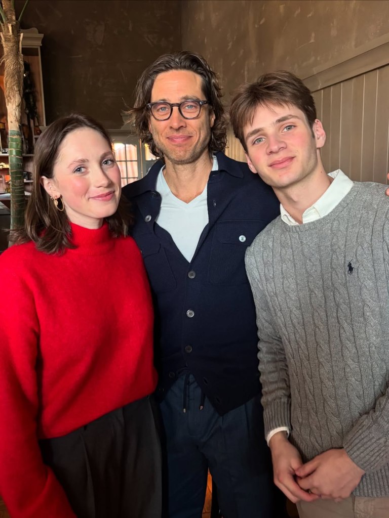Gwyneth Paltrow with her husband Brad Falchuk and her son Moses Martin.