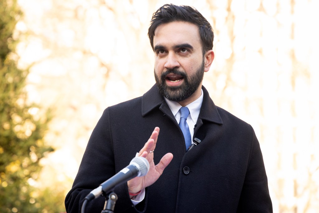 Mayor-elect Zohran Mamdani speaking at a press conference.