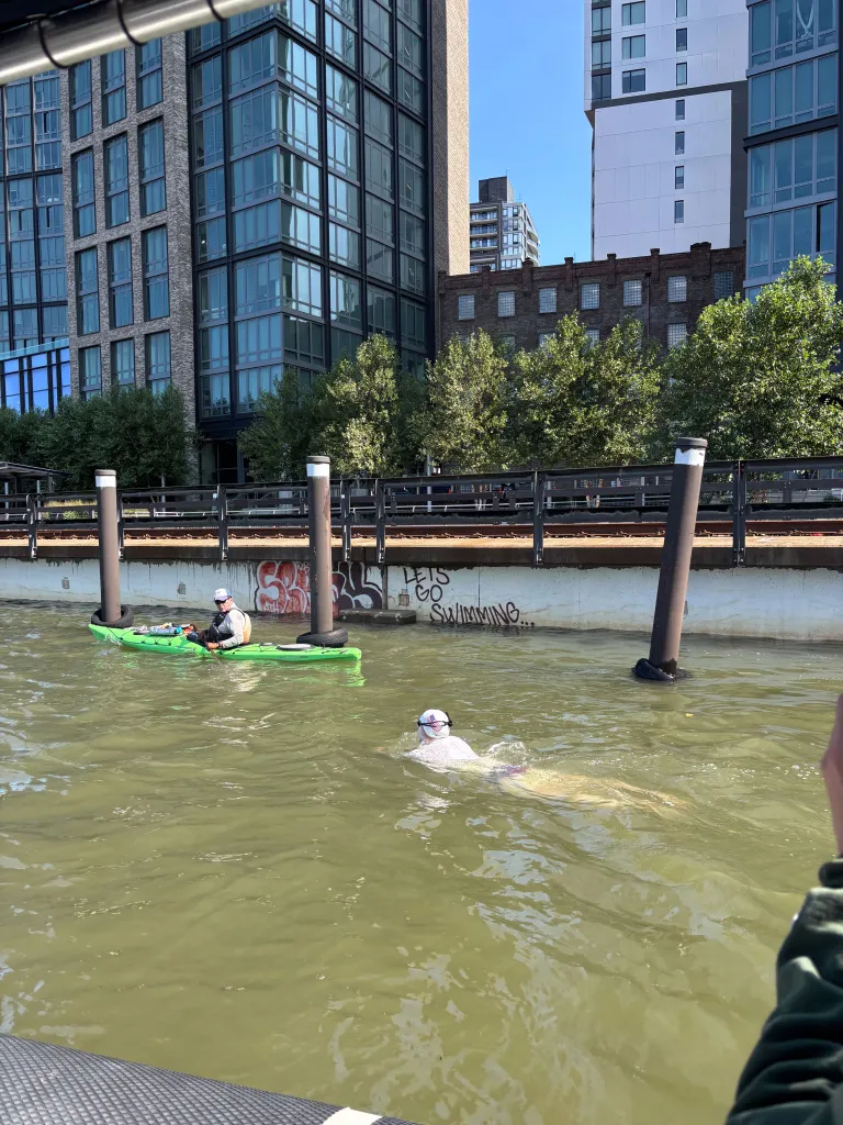 Michael Moreau swimming