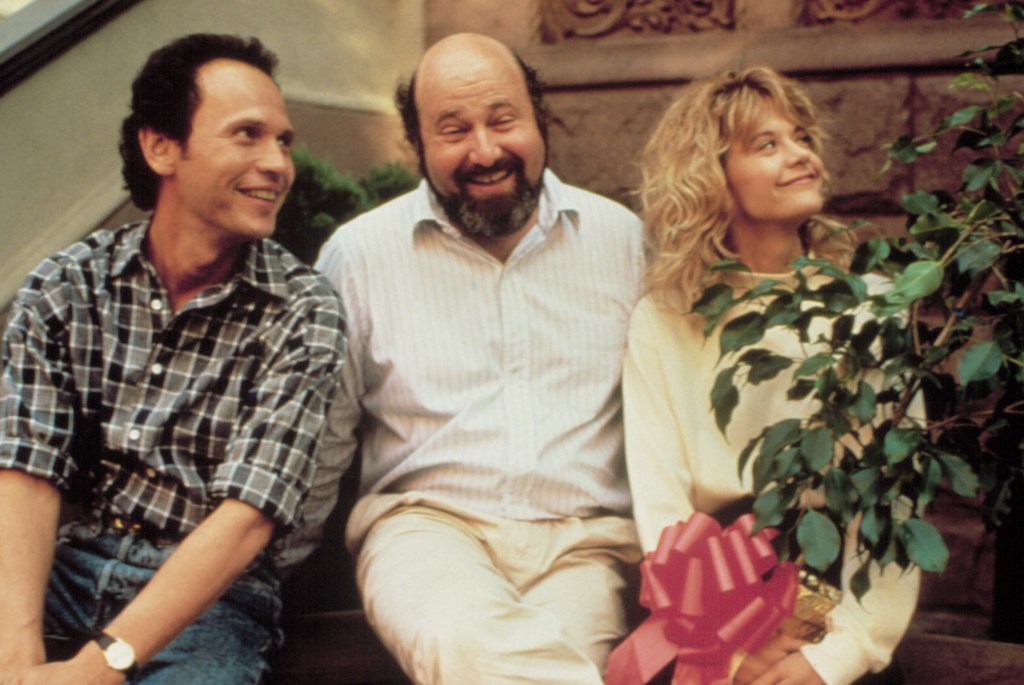 Billy Crystal, Director Rob Reiner, Meg Ryan, 1989.