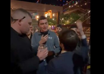 Laughter as viral video shows far-right slap fight: ‘These are the MAGA alpha men???’